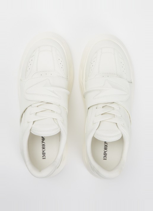 Armani Sneaker met logo - detail 4 gebroken wit