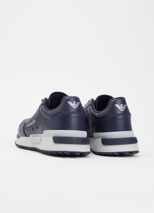 Armani Sneaker met logo - achterkant donkerblauw