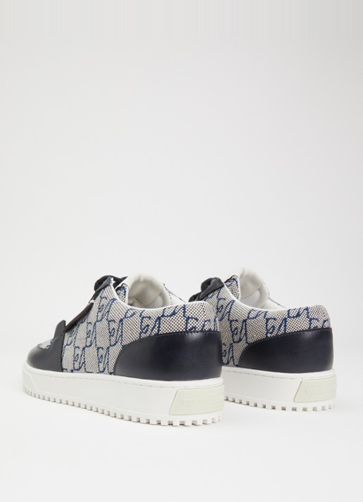 Armani Sneaker met logoprint - achterkant 4 donkerblauw