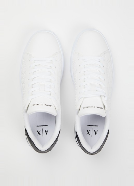 Armani Sneaker met logoprint - detail 4 wit