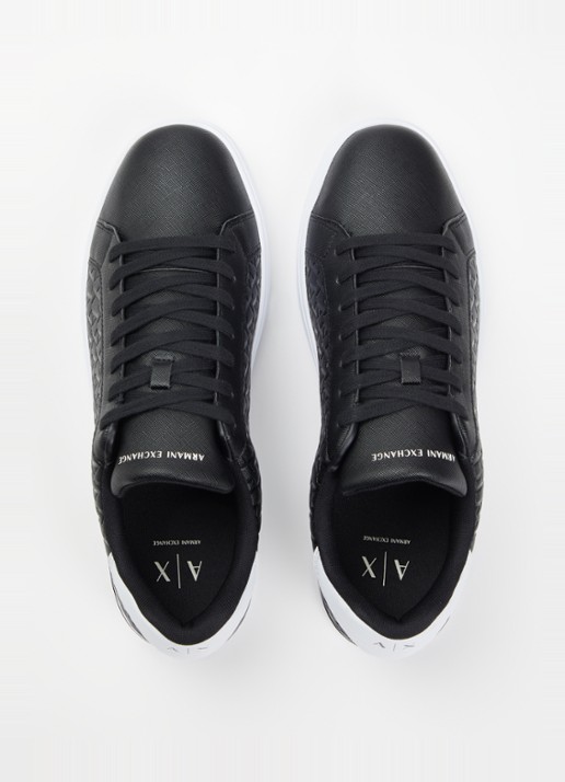 Armani Sneaker met logoprint - detail 4 zwart