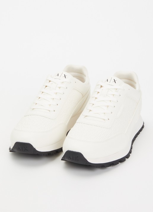 Armani Sneaker met logoprint - detail 2 gebroken wit