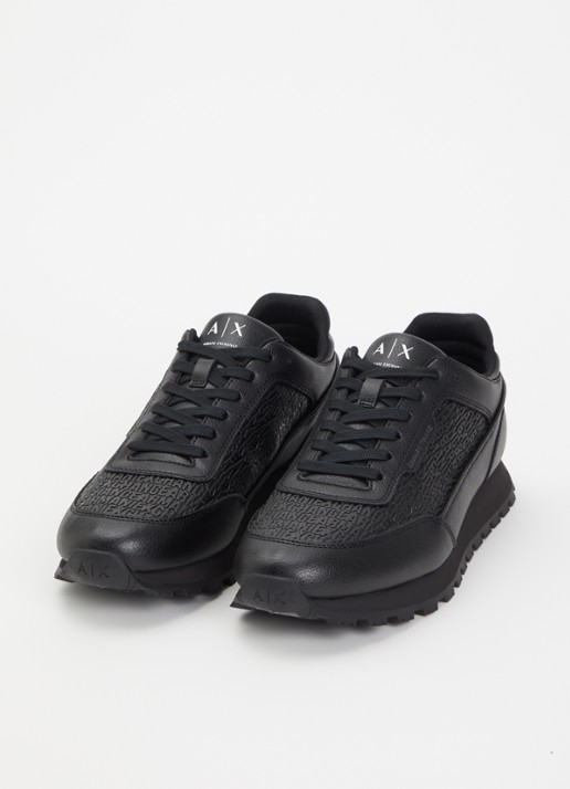 Armani Sneaker met logoprint - detail 2 zwart