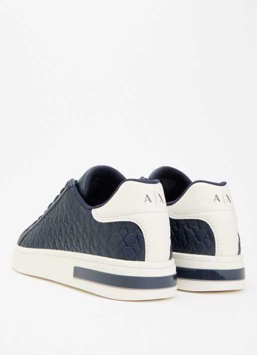 Armani Sneaker met logoprint - achterkant 5 navy-off white-mb513
