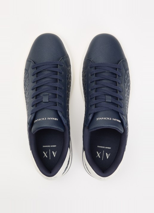 Armani Sneaker met logoprint - detail 3 navy-off white-mb513