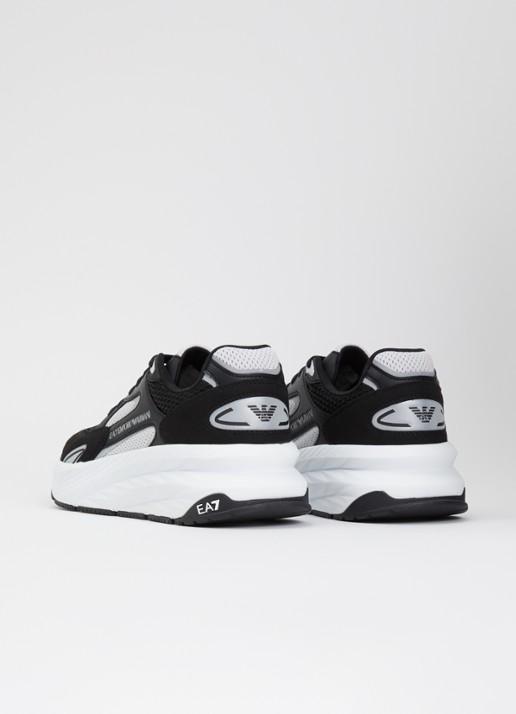 Armani Sneaker met mesh details en logo - achterkant 4 zwart