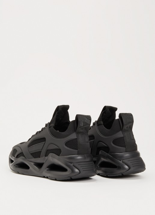 Armani Sneaker met mesh details en logo - achterkant zwart