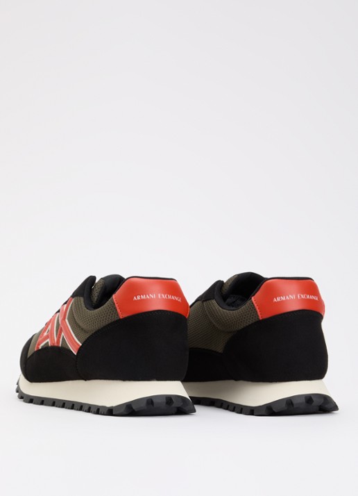 Armani Sneaker met mesh details en logo - achterkant 4 groen