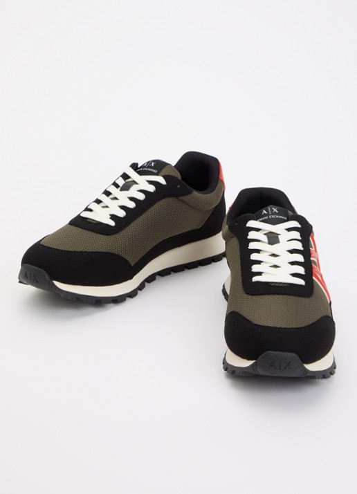 Armani Sneaker met mesh details en logo - detail groen