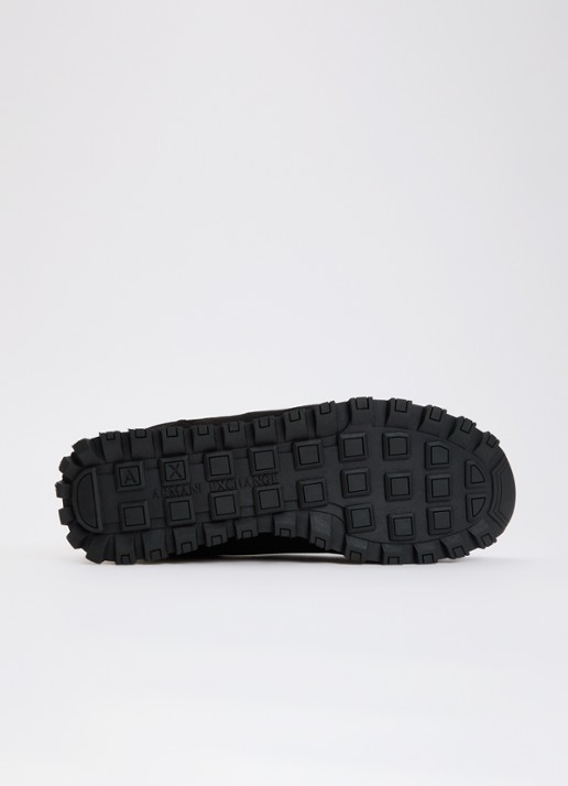 Armani Sneaker met mesh details en logo - detail 3 zwart