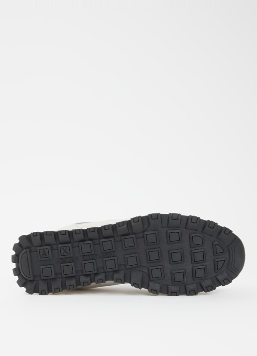 Armani Sneaker met mesh details en logo - detail 4 lichtgrijs