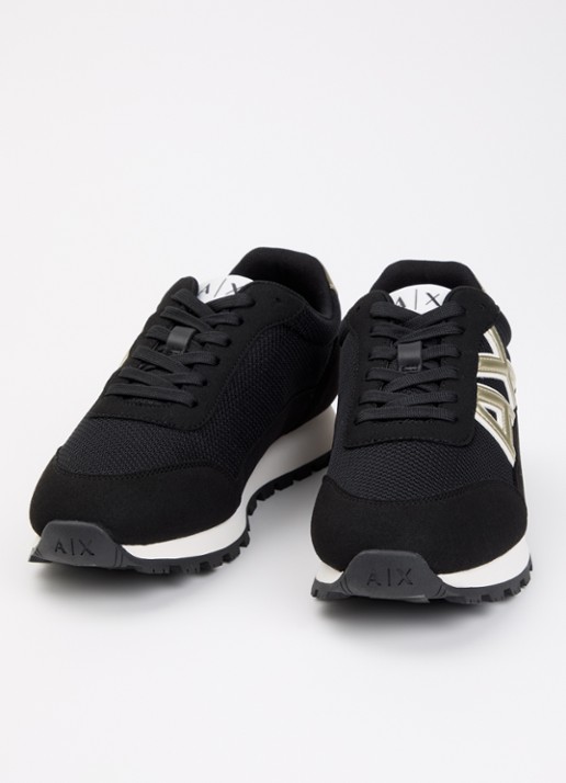 Armani Sneaker met mesh details en logo - detail 3 antraciet