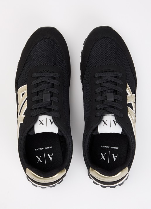 Armani Sneaker met mesh details en logo - detail 4 antraciet