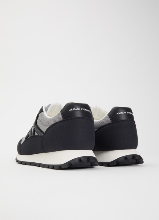 Armani Sneaker met mesh details en logo - achterkant 4 middengrijs
