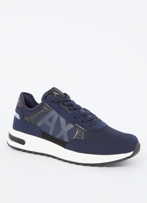 Armani Sneaker met mesh details - voorkant donkerblauw