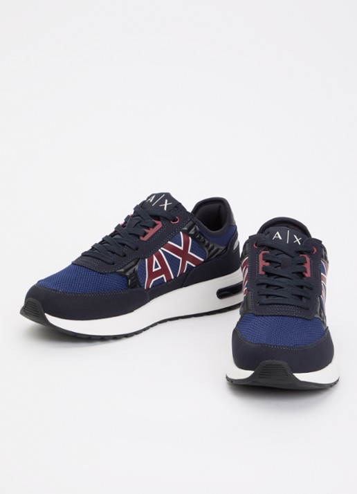 Armani Sneaker met mesh details - detail 8 donkerblauw