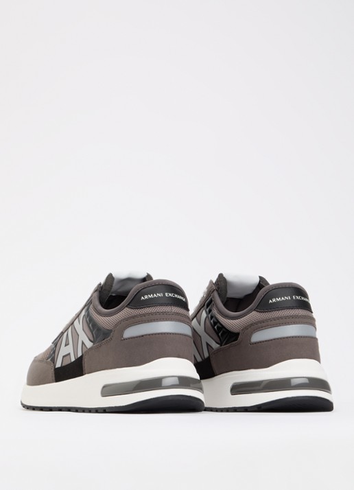 Armani Sneaker met mesh details - achterkant 2 donkergrijs
