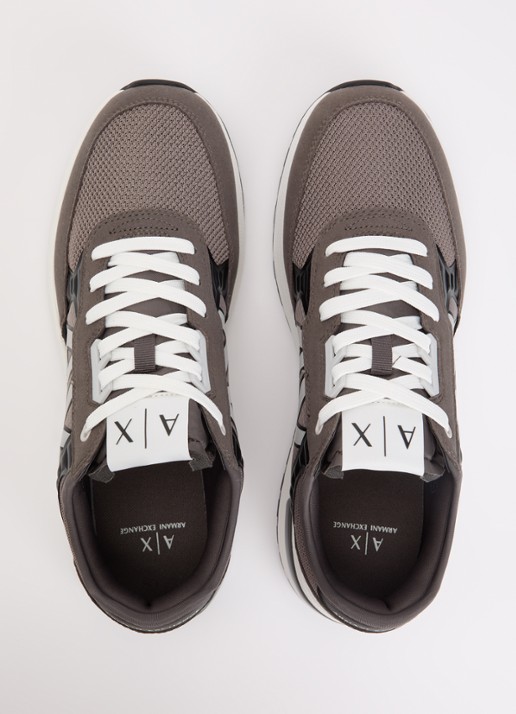Armani Sneaker met mesh details - detail 4 donkergrijs