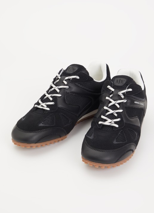 Armani Sneaker met mesh details - detail zwart