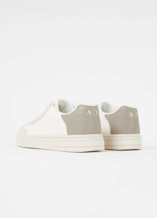 Armani Sneaker met suède details en logo - achterkant 5 beige