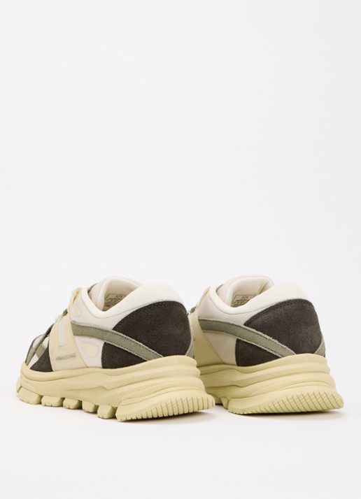 Armani Sneaker met suéde details  - achterkant creme