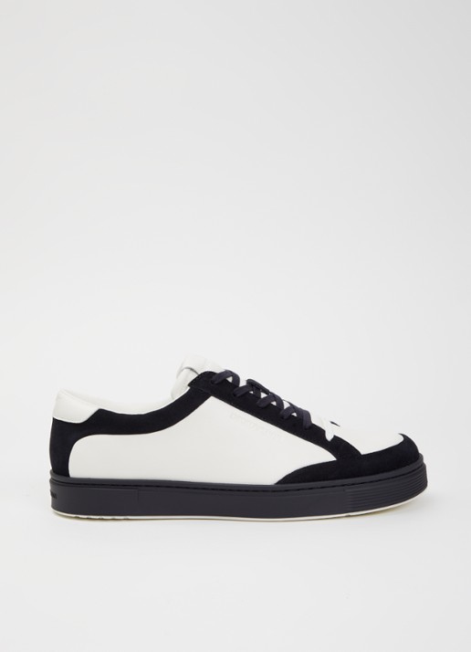 Armani Sneaker van leer met details van suède