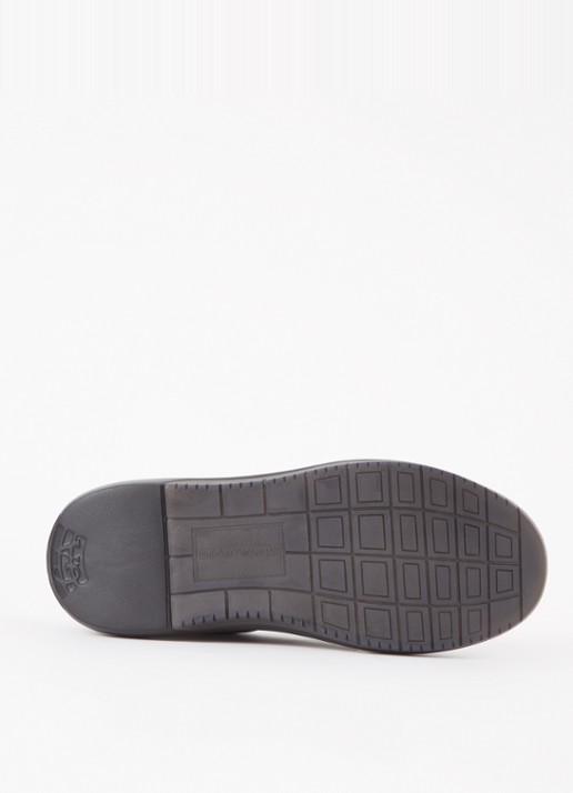Armani Sneaker van leer met logo - detail 4 zwart