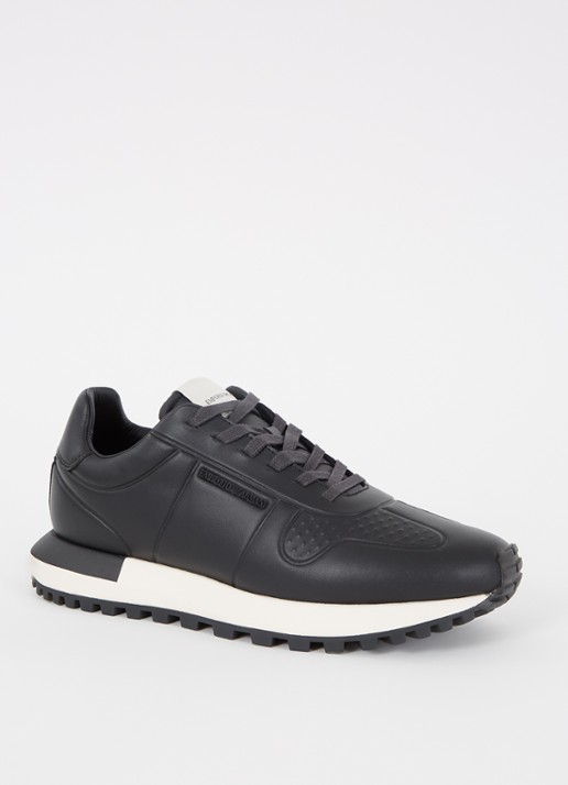 Armani Sneaker van leer met logo
