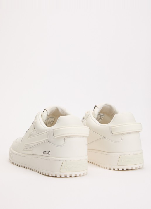 Armani Sneaker van leer met logo - achterkant 2 wit