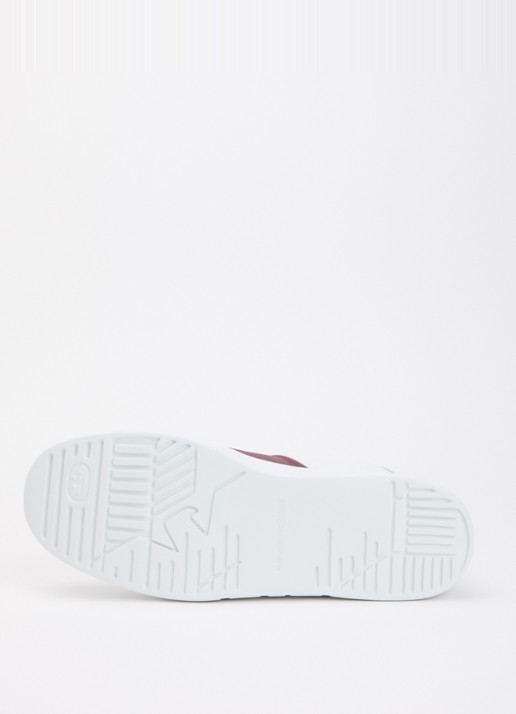 Armani Sneaker van leer met logo - detail 4 bordeauxrood