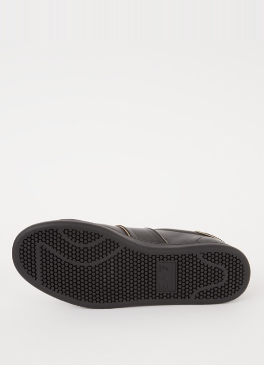 Armani Sneaker van leer met logo - detail 4 zwart