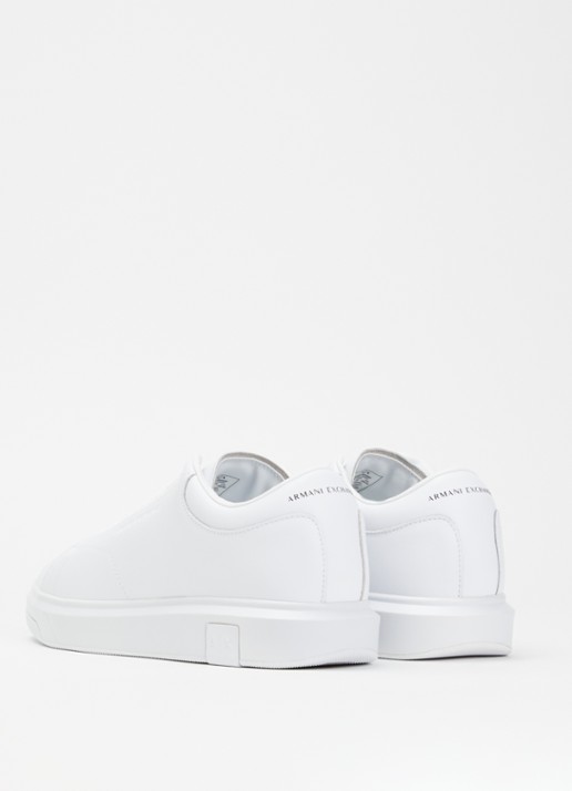 Armani Sneaker van leer met logo - achterkant wit
