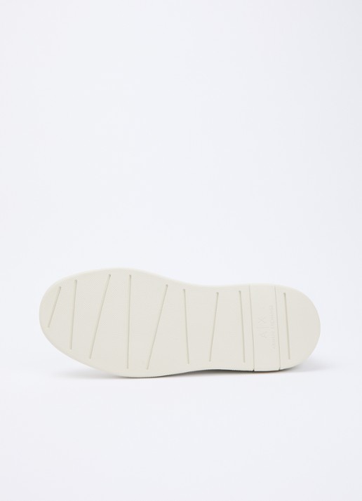 Armani Sneaker van leer met logo - detail 3 wit