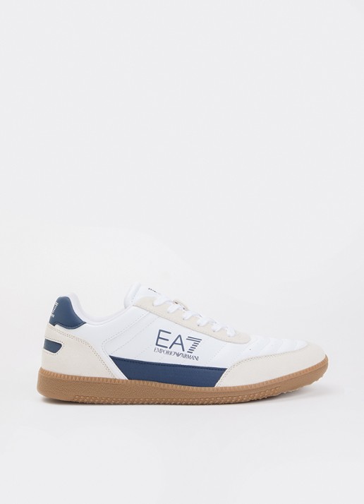 Armani Sneaker van leer met suède details en logo
