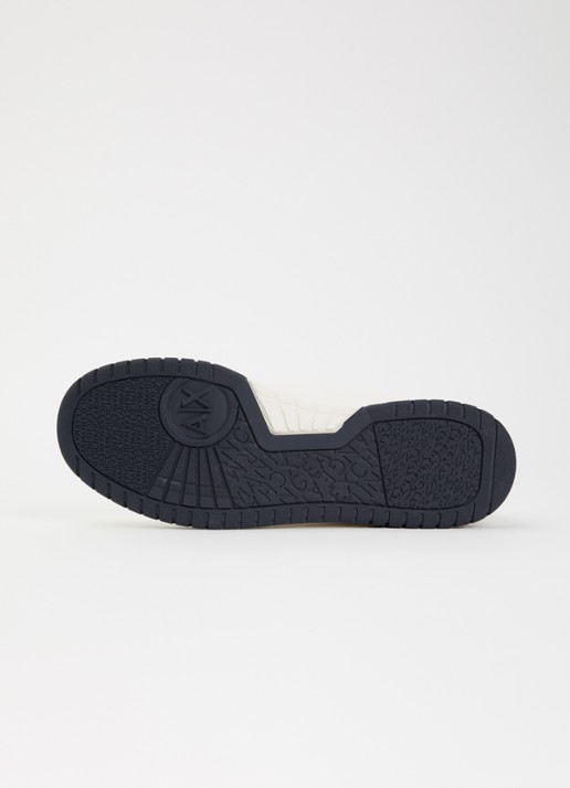 Armani Sneaker van leer met suède details - detail 5 gebroken wit