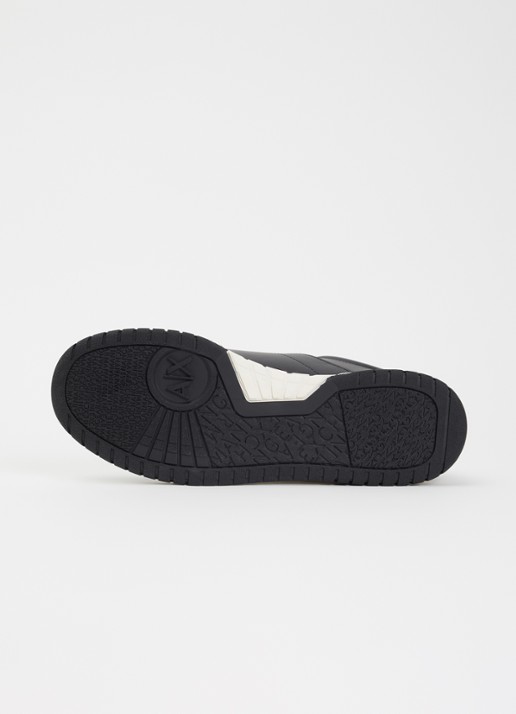 Armani Sneaker van leer met suède details - detail 5 zwart
