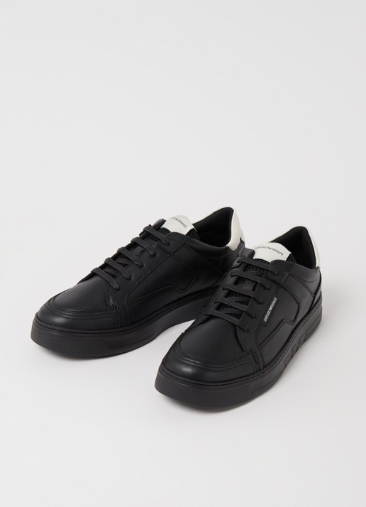 Armani Sneaker van leer  - detail 2 diepzwart