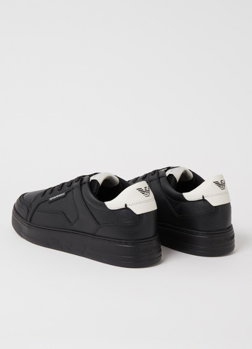 Armani Sneaker van leer  - detail 3 diepzwart