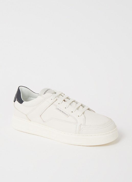 Armani Sneaker van leer  - voorkant wit