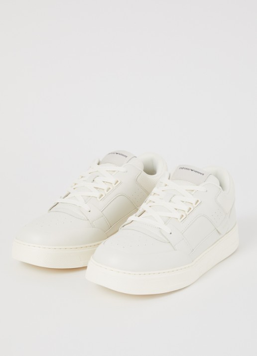 Armani Sneaker van leer - detail 3 gebroken wit