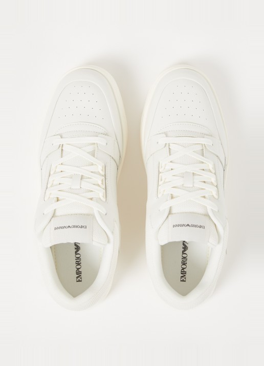 Armani Sneaker van leer - detail 4 gebroken wit