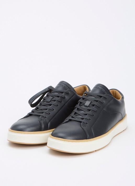 Armani Sneaker van leer - detail 3 donkerblauw