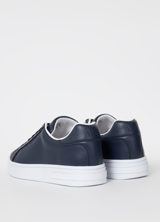 Armani Sneaker van leer - achterkant 5 donkerblauw