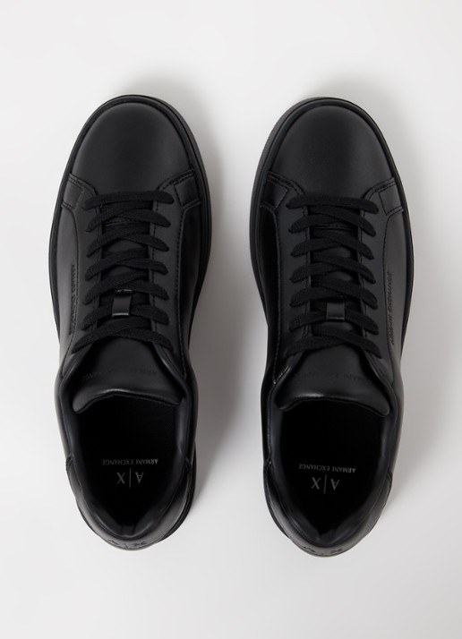 Armani Sneaker van leer - detail 4 zwart