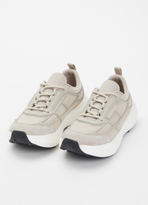 Armani Sneaker van mesh met details van suède - detail 2 beige