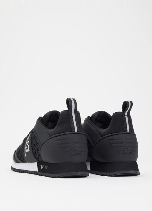 Armani Sneaker van mesh met logo - achterkant zwart