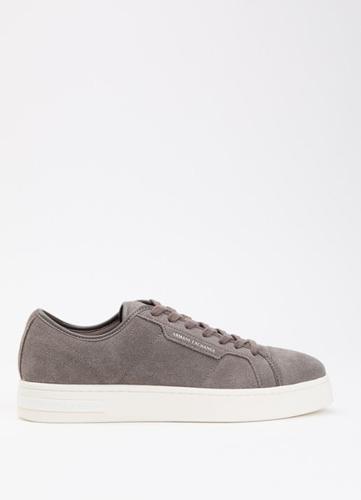 Armani Sneaker van suède met logo