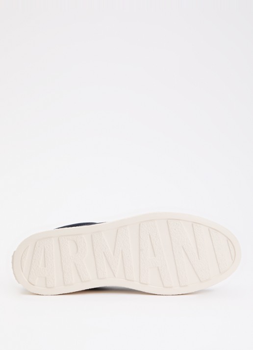 Armani Sneaker van suède  - detail 3 donkerblauw
