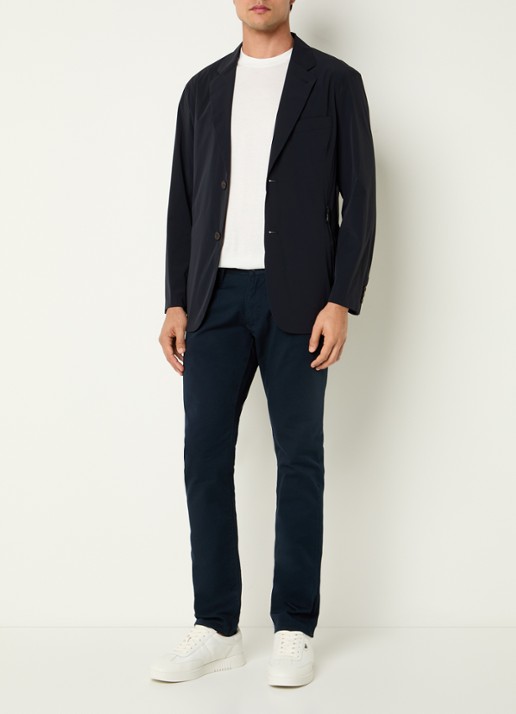 Armani Softshell blazer met ritszakken - voorkant 3 donkerblauw