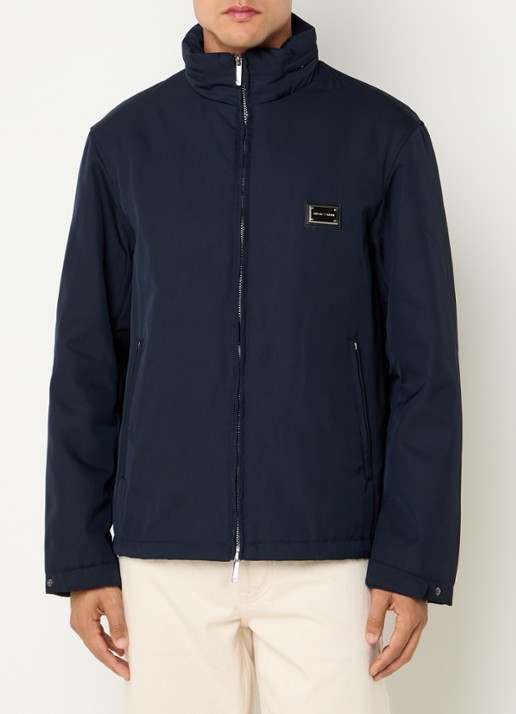 Armani Softshell jack met opbergbare capuchon en ritszakken